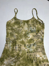 Load image into Gallery viewer, Green stretchy Chinese graphic print Y2K vintage mini dress (S/M)