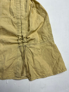 Khaki lace up utility Y2K vintage dress (S)