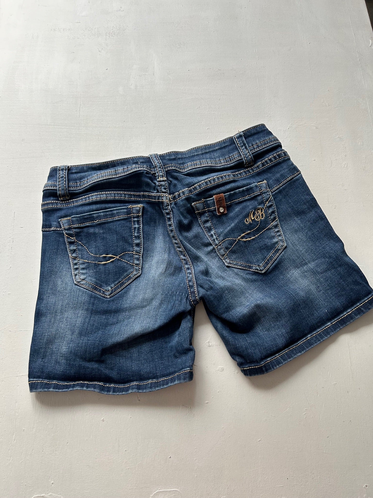 Navy blue denim mini / mid short y2k vintage (S)