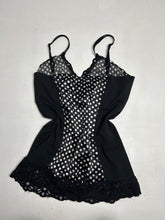 Load image into Gallery viewer, Black &amp; White polka dots mesh lace cami top (XS/S)