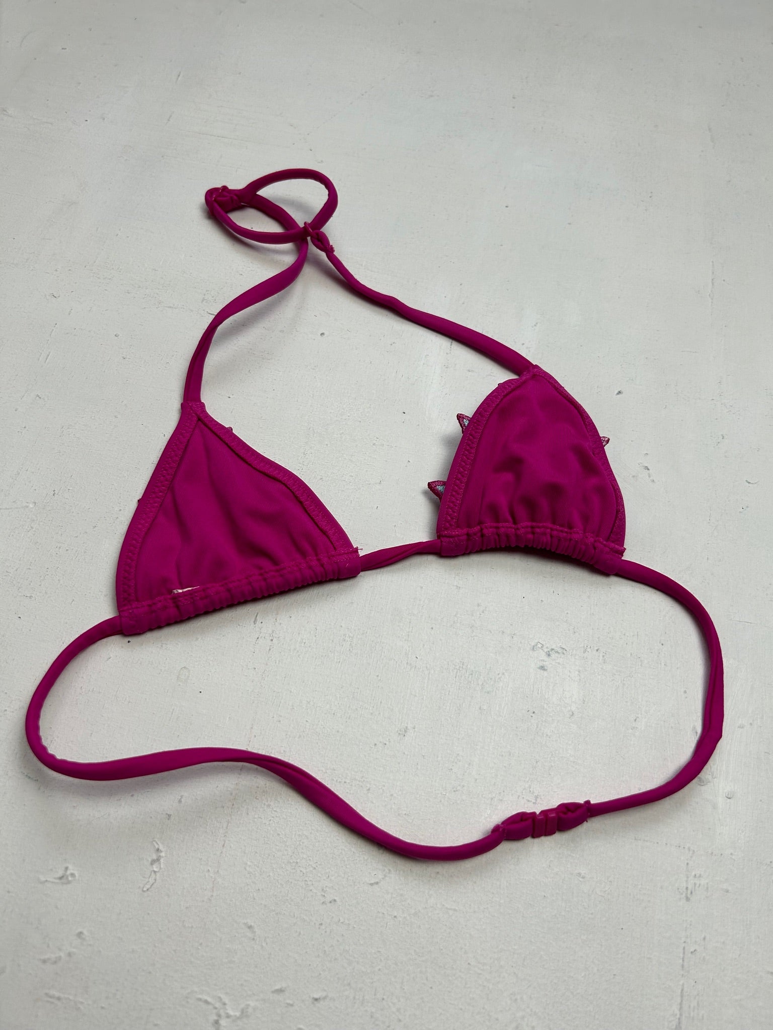 Pink butterflies y2k vintage bikini set (XXS)