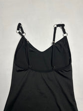 Load image into Gallery viewer, Black stretchy Y2K vintage backless mini dress (S)