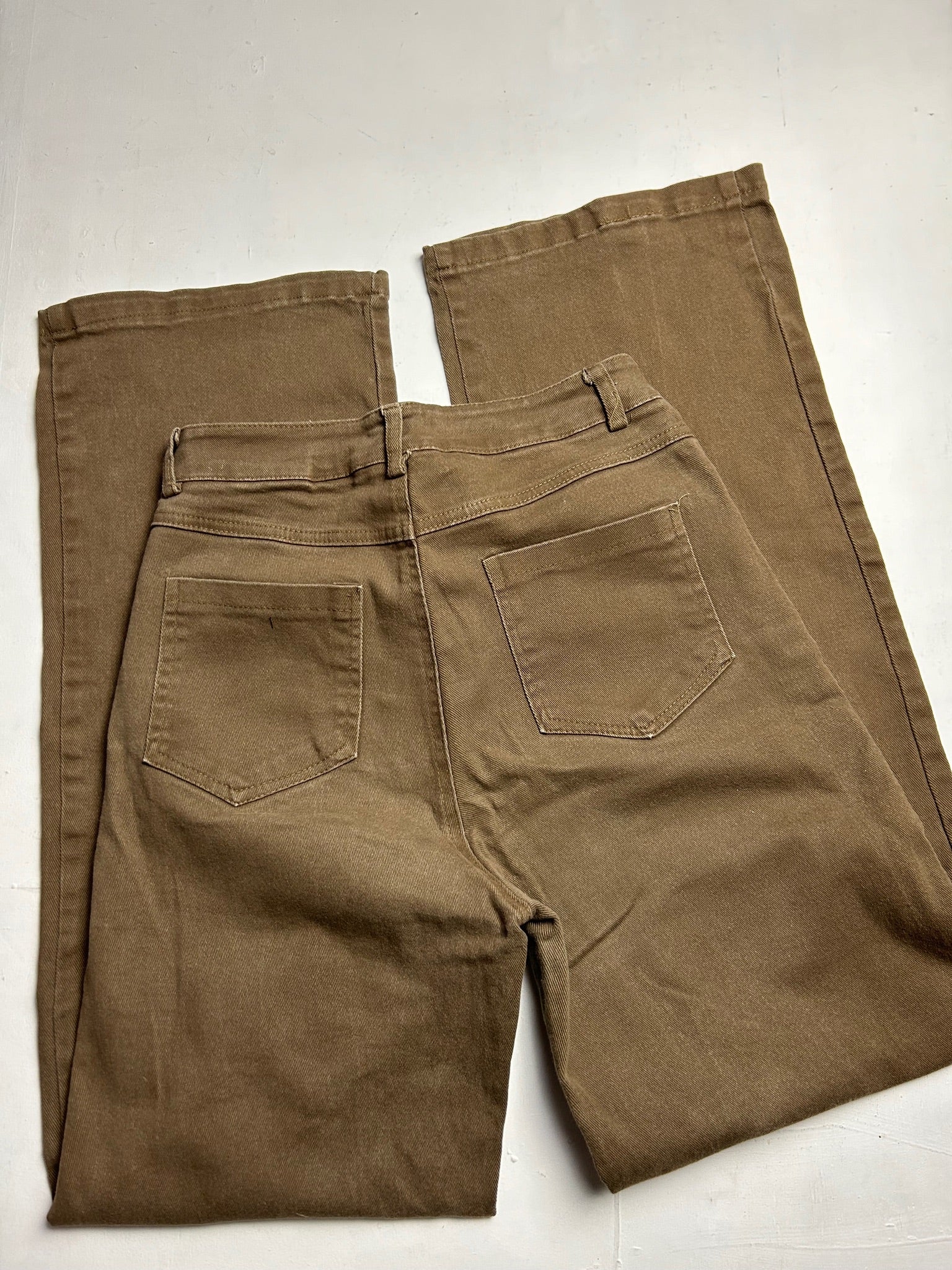 Brown denim baggy pants (XS)