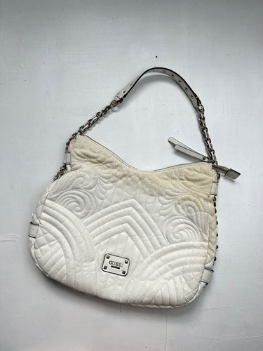 White pvc leather y2k vintage shoulder bag