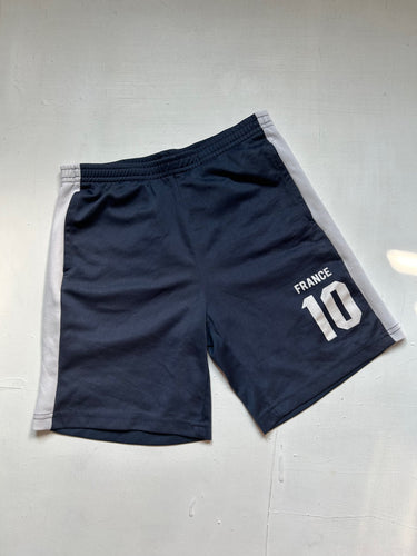 Blue & white football France sporty mid short (XS)