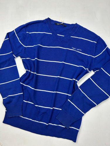 Blue striped cotton jumper (S/M)