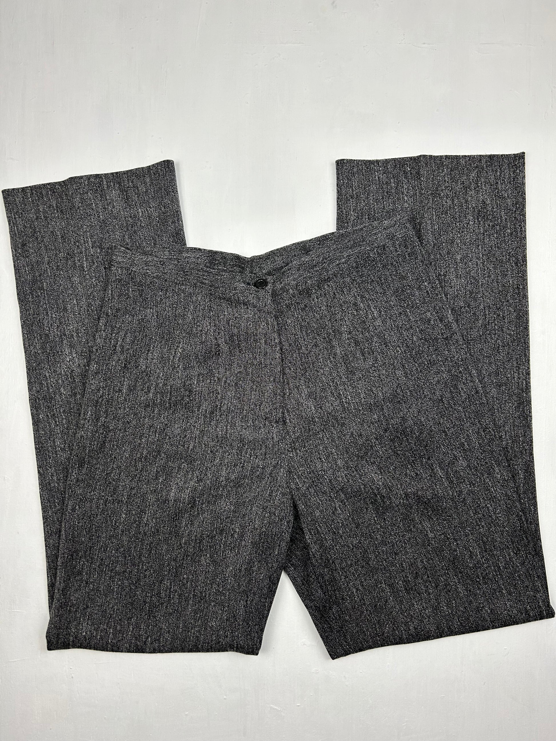 Grey office low waist flare bootcut pants (S/M)