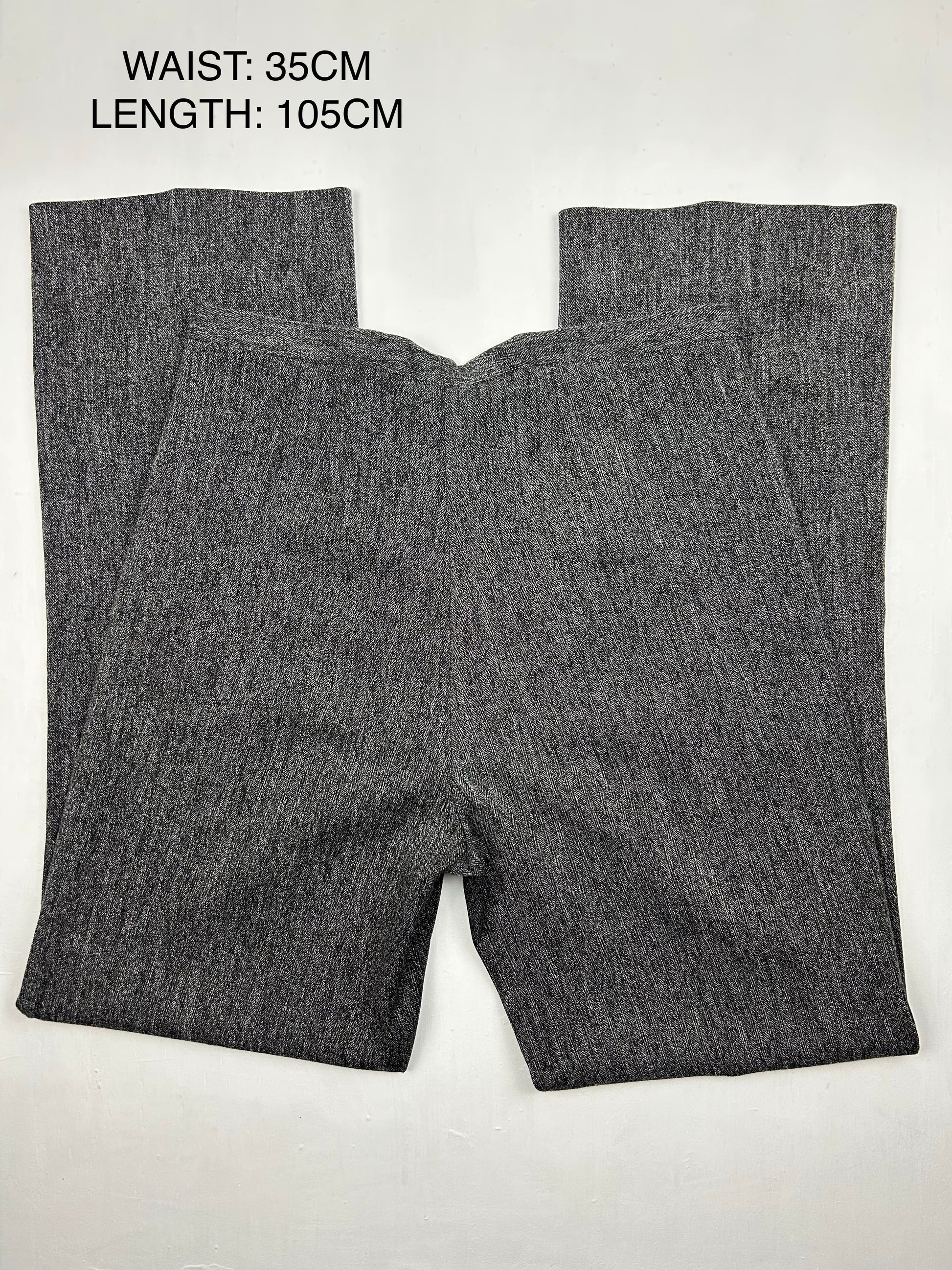 Grey office low waist flare bootcut pants (S/M)