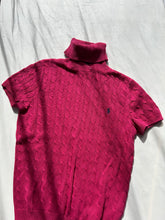 Load image into Gallery viewer, Pink turtleneck knitted tee (L)