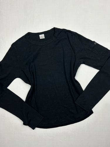 Black cotton long sleeves top (S/M)