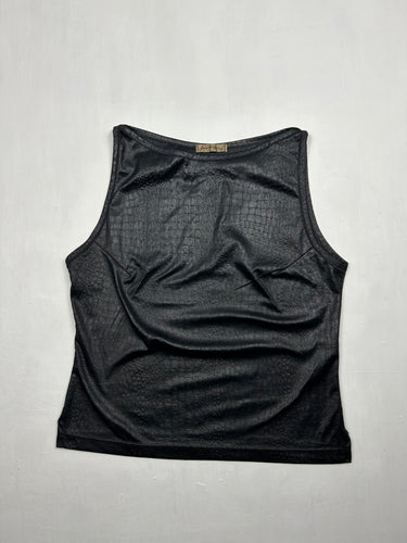 Black snake print tank top (S/M)