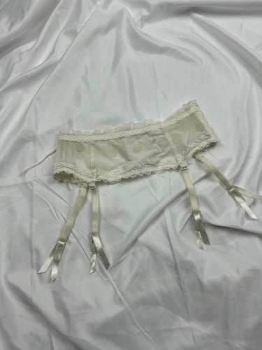 Cream white  suspender belt (S)