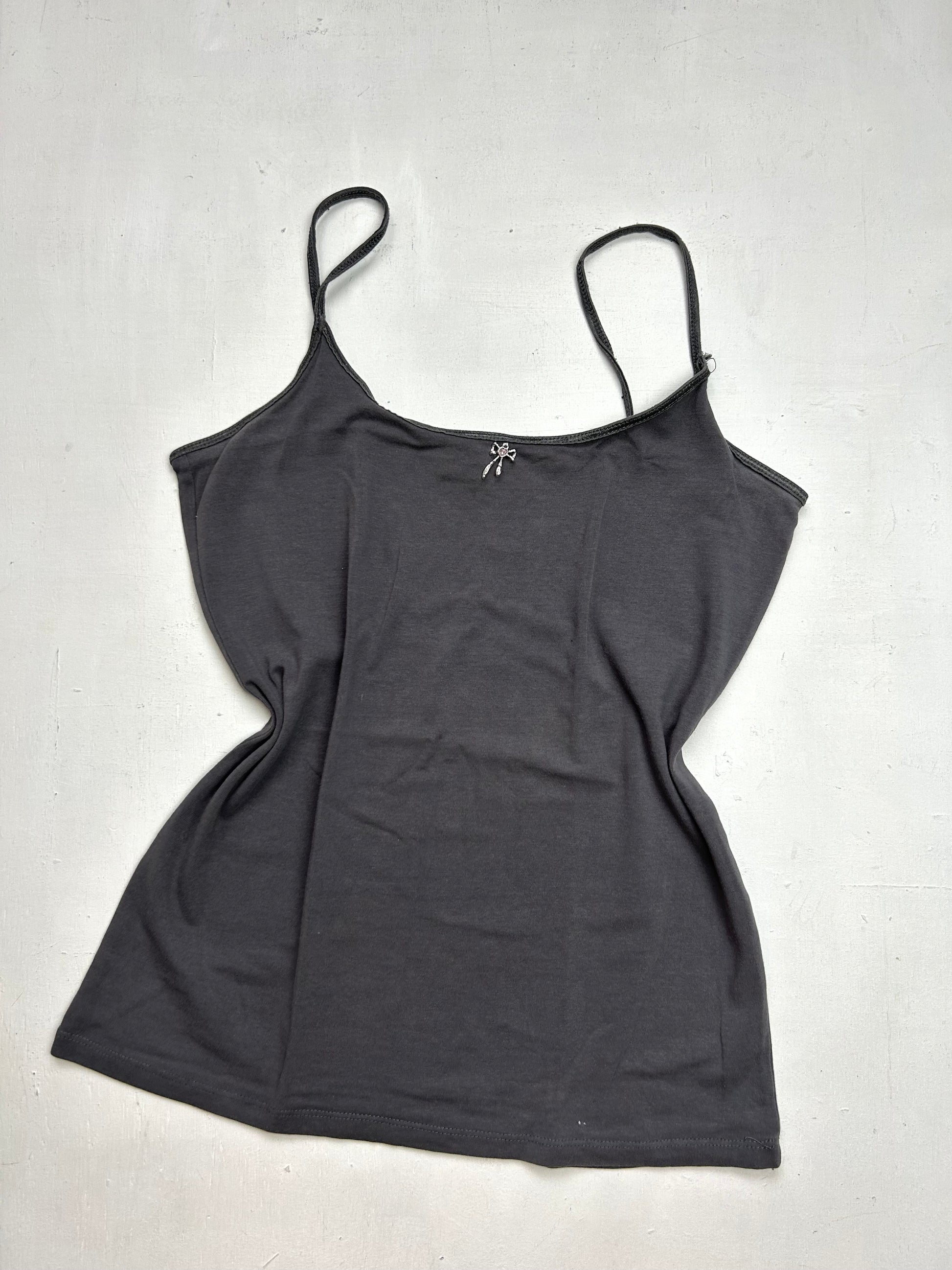 Grey basic 90s y2k vintage cami top (S/M)