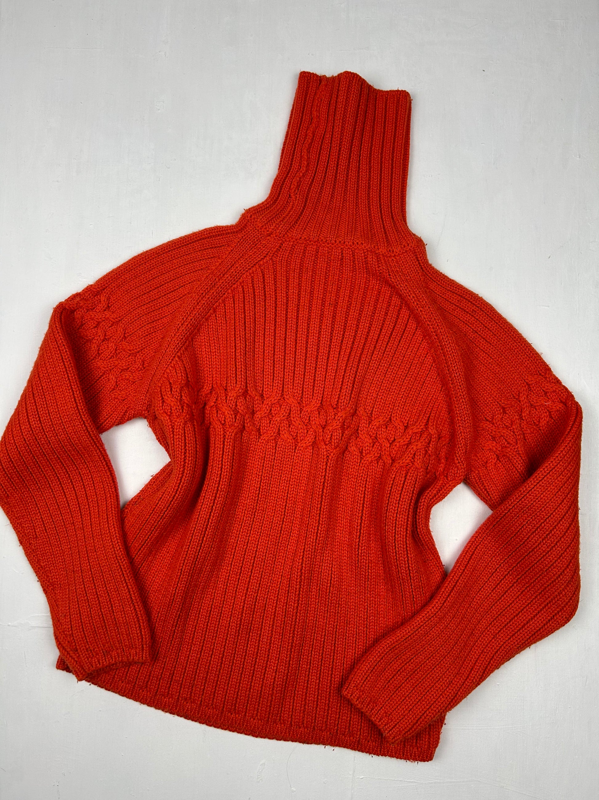 Orange turtleneck jumper (S/M)