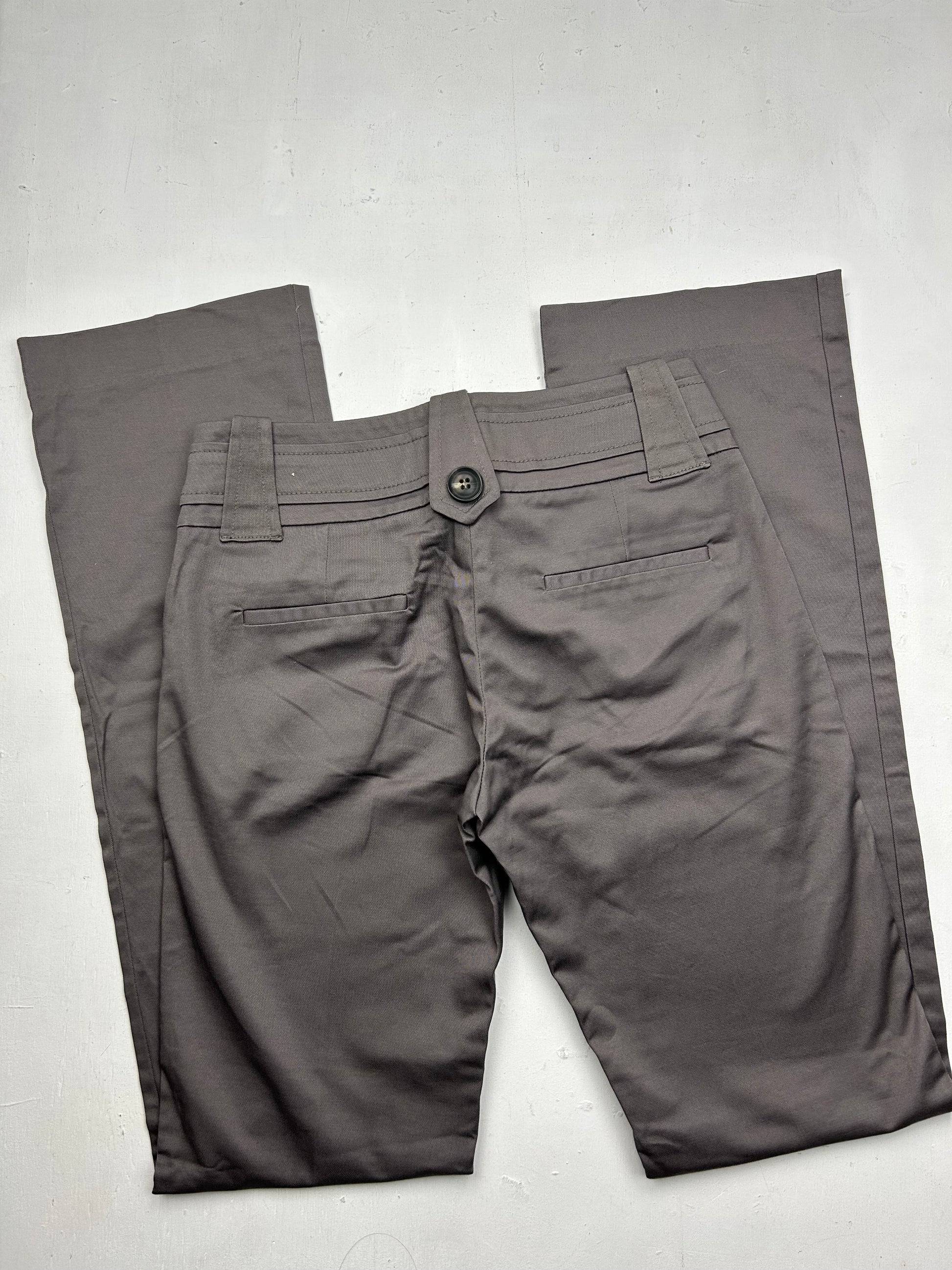 Khaki  low waist flare / bootcut office pants (S)