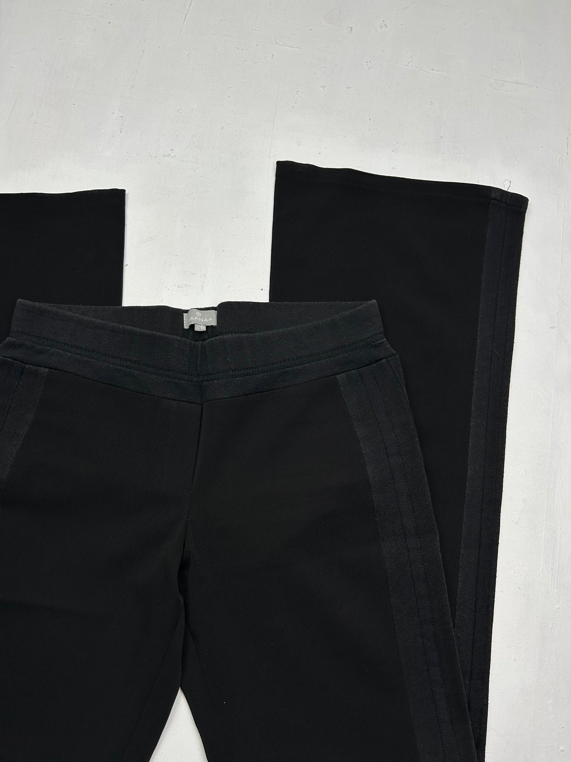 Black stretchy  low waist flare / bootcut pants (S)