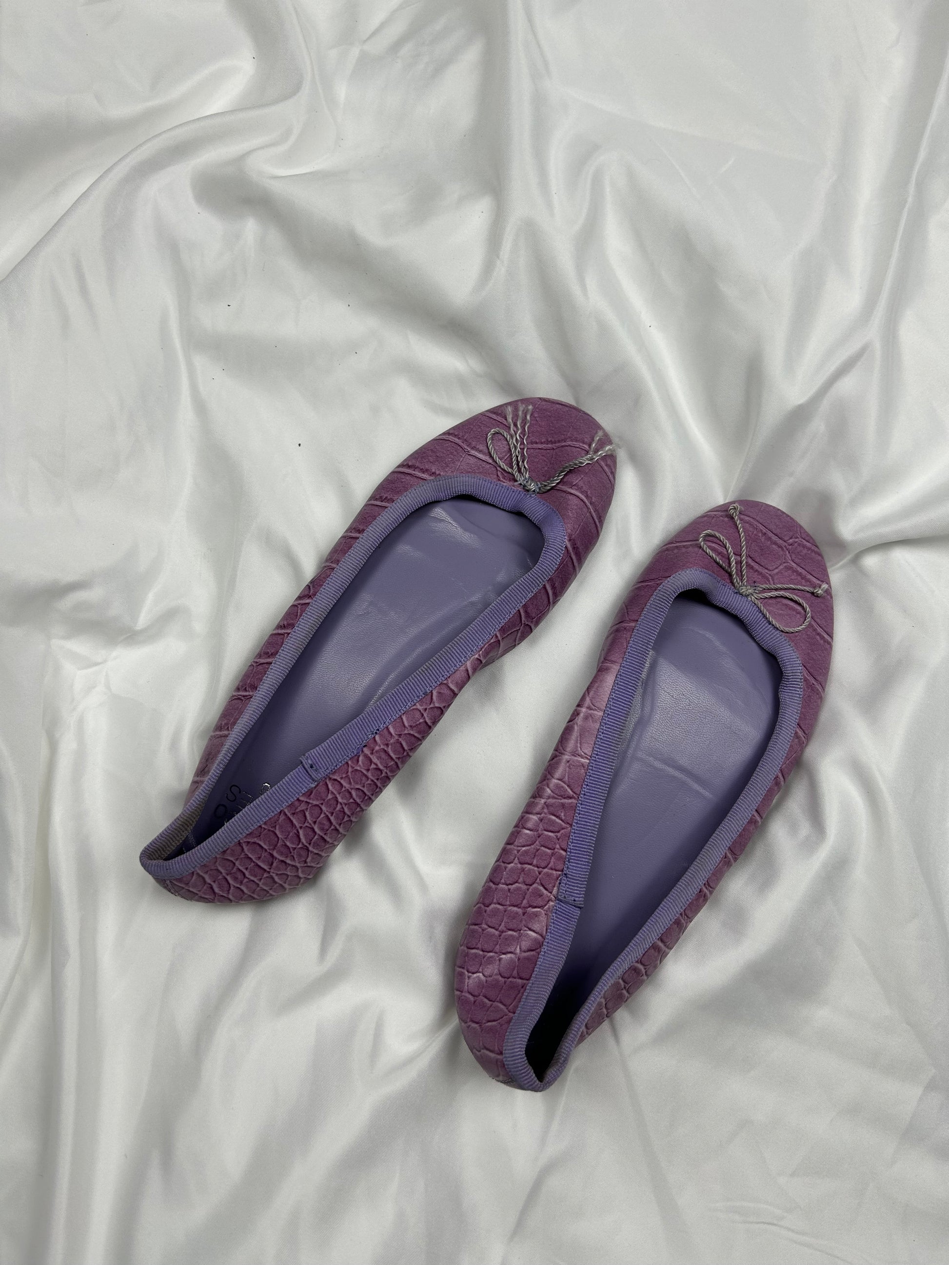 Purple croco print brand new ballet shoes (38)