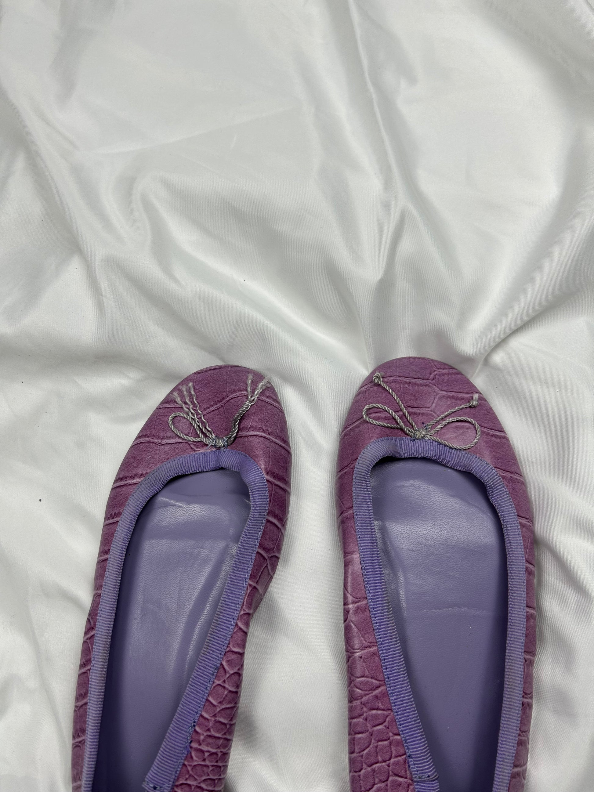 Purple croco print brand new ballet shoes (38)