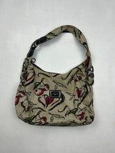 Load image into Gallery viewer, Beige cherry graphic print uni shoulder bag