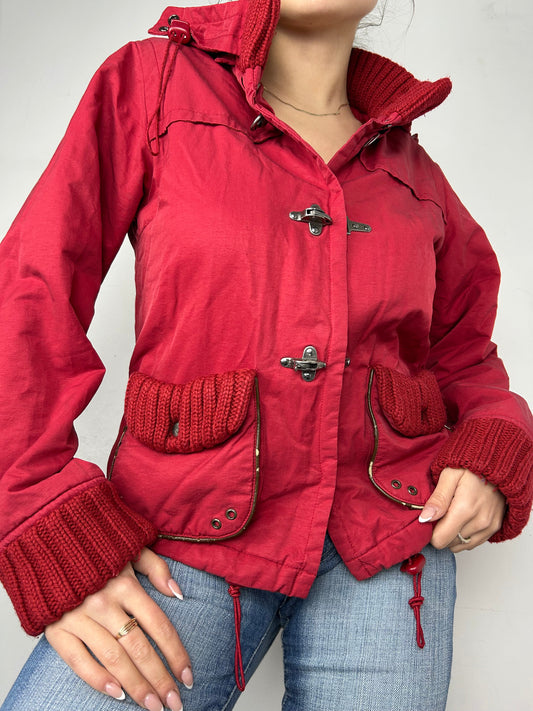 Red  winter puffer jacket (M)