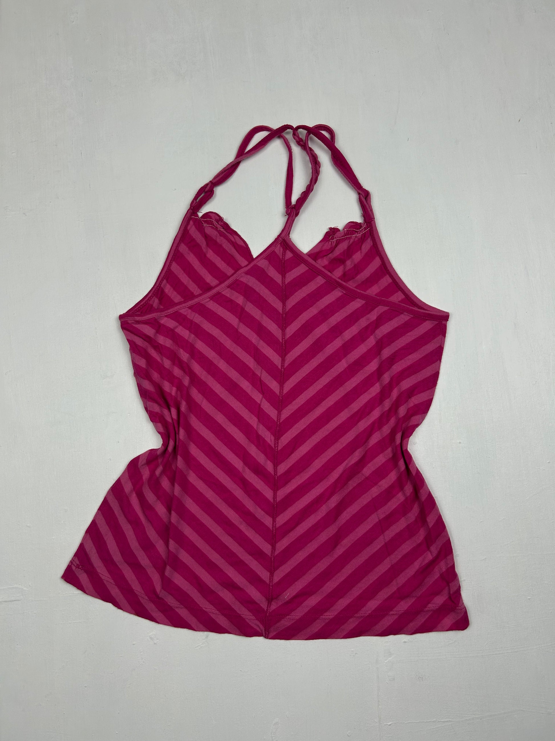 Striped pink cotton top (XS)