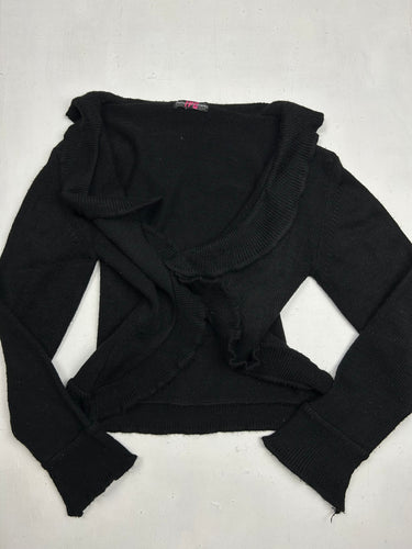 Black cardigan knitted jumper (S/M)