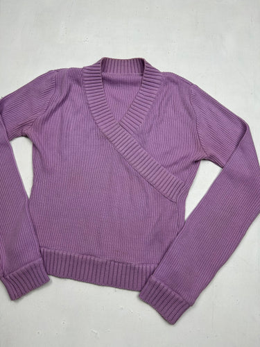 Lilac ribbed knitted jumper (S/M)