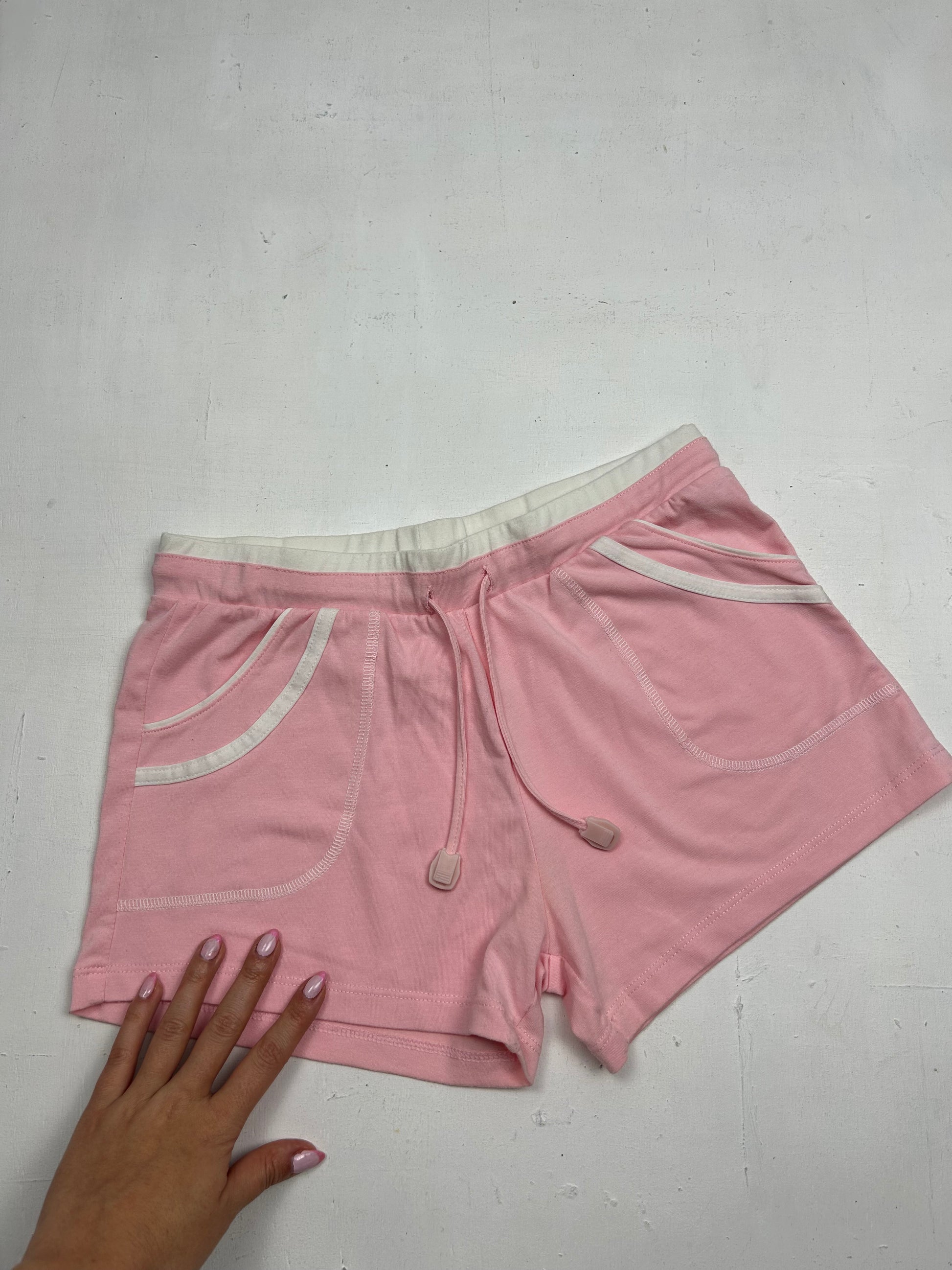 Baby pink cotton low rise mini short (S/M)