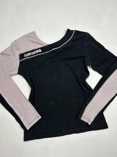 Black & pink stretchy long sleeves top (S/M)