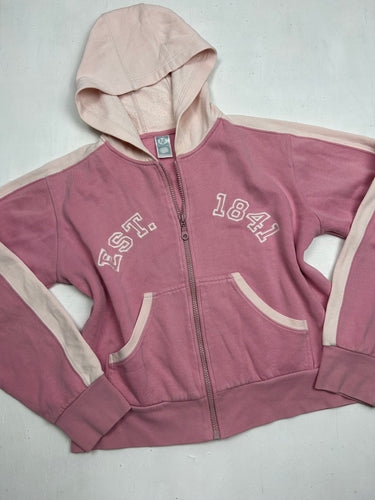 Baby pink zip up sweatshirt hoodie (S/M)