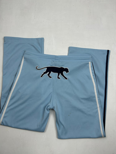 Blue low waist logo large joggers pants (S)