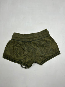 Khaki cotton low rise mini short (S)