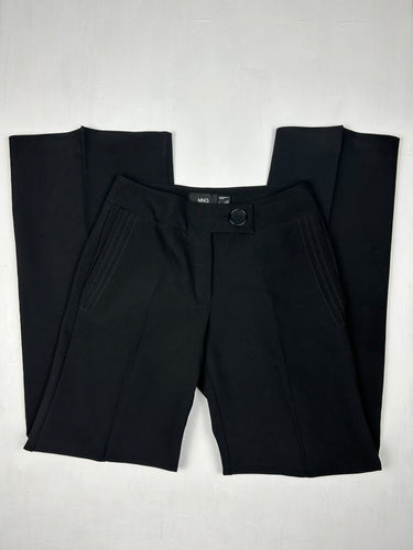 Black low waist office pants (S)