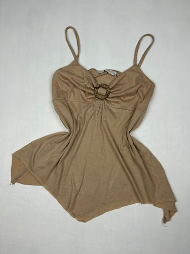 Beige asymmetric cami top (S)