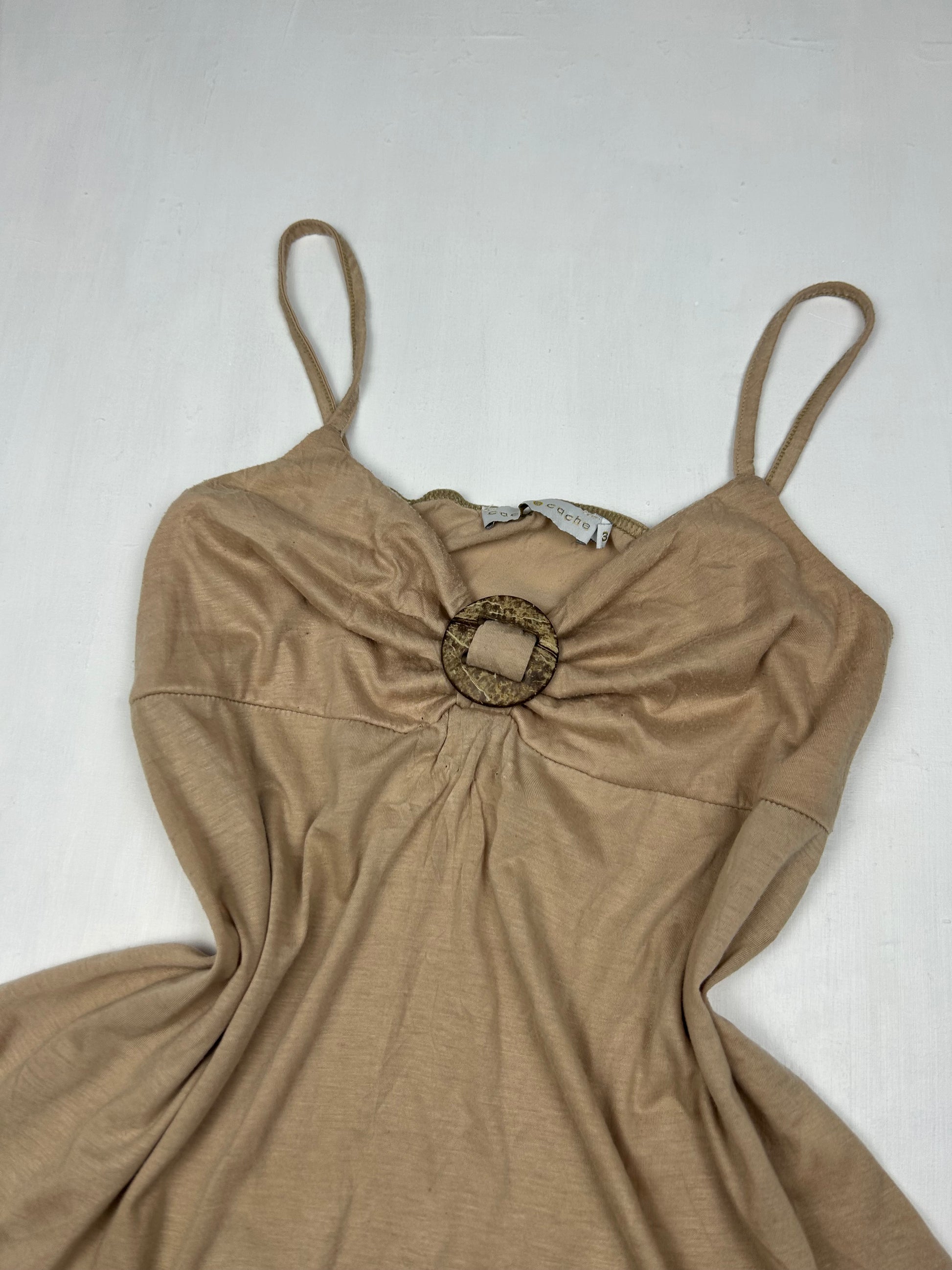 Beige asymmetric cami top (S)