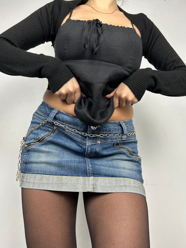 Black cotton  bolero jumper (S/M)