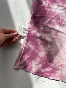 Tie & dye pink stretchy tank top 90s y2k vintage (S/M)