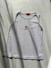 Load image into Gallery viewer, Cute white dog logo tank top 90s y2k vintage (S/M)