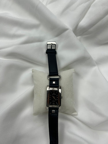 Vintage black silver inox bracelet watch jewelry