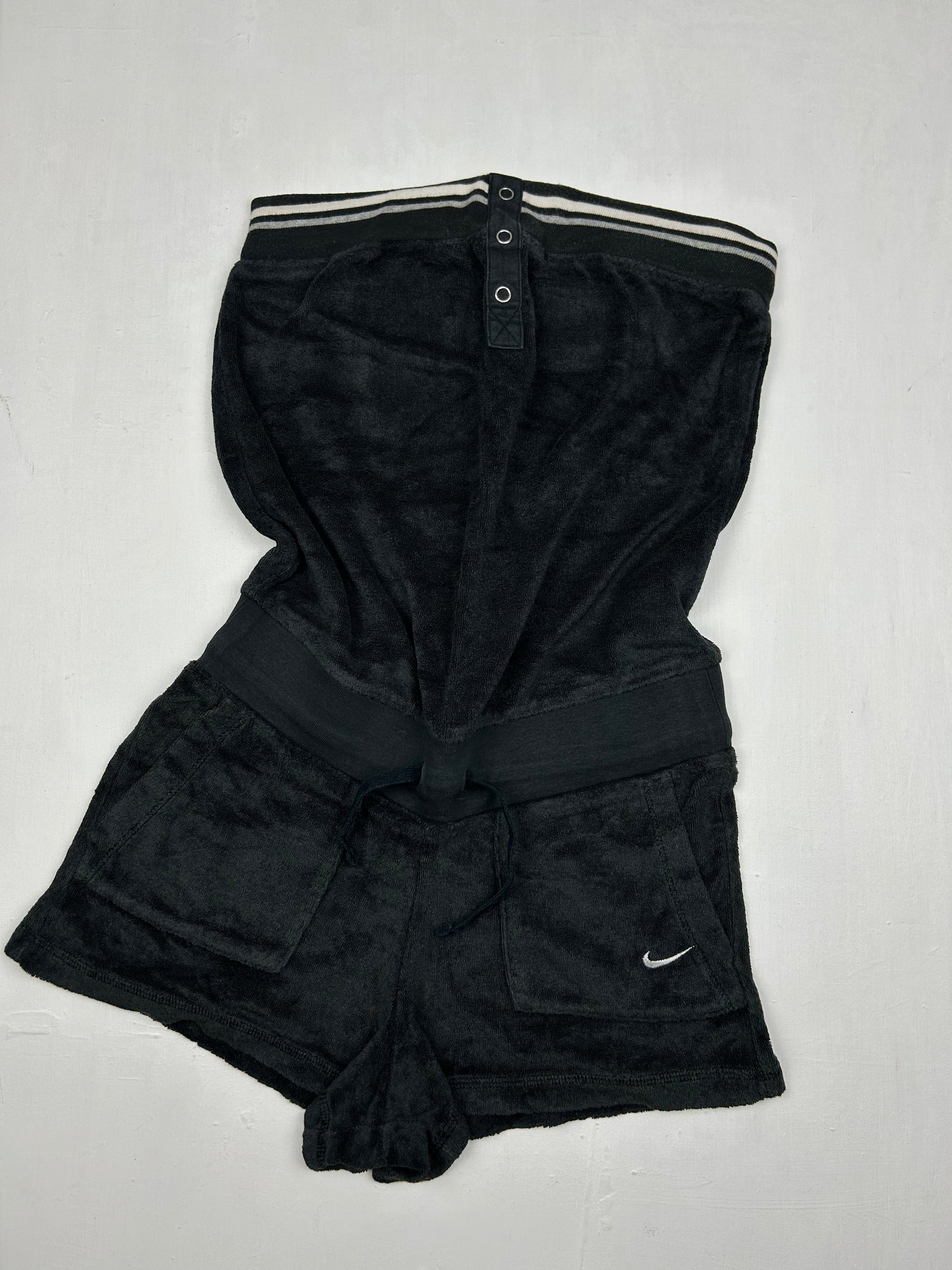 Black velvet combishort (S)