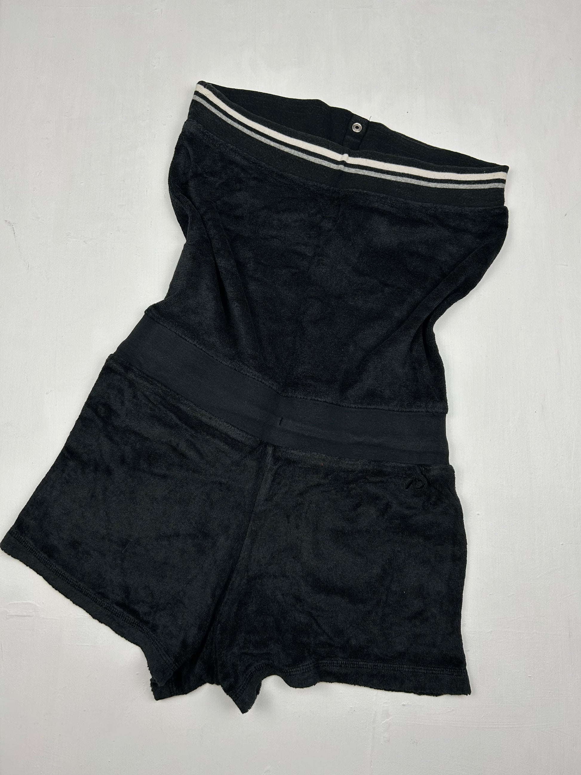 Black velvet combishort (S)