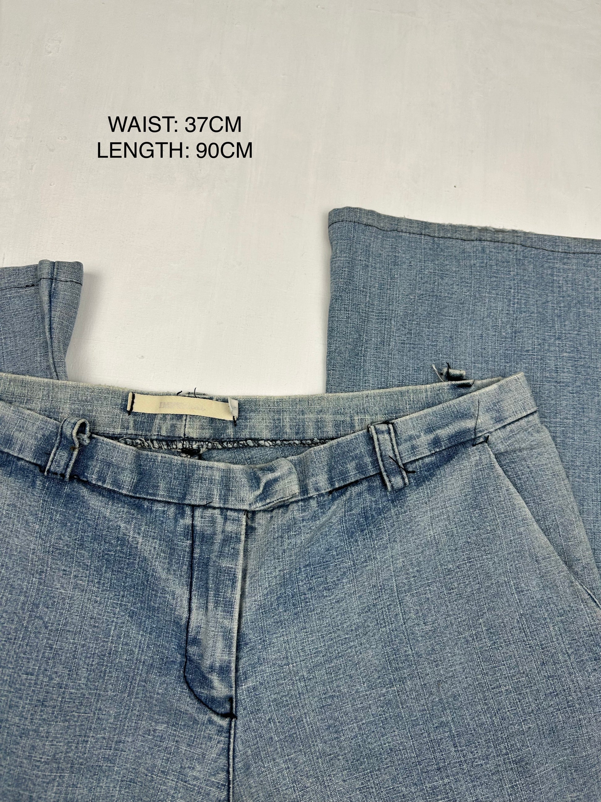 Blue low waist denim pants (S/M)