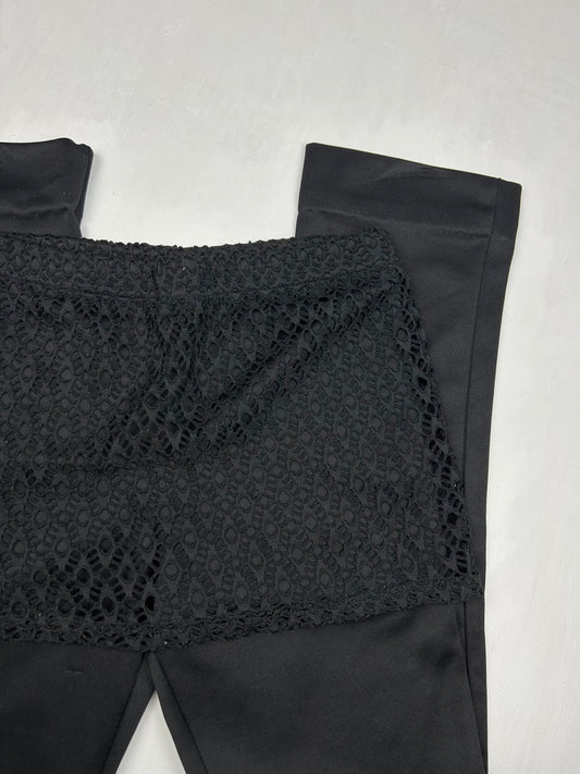 Black  low waist skirt pants (XS)