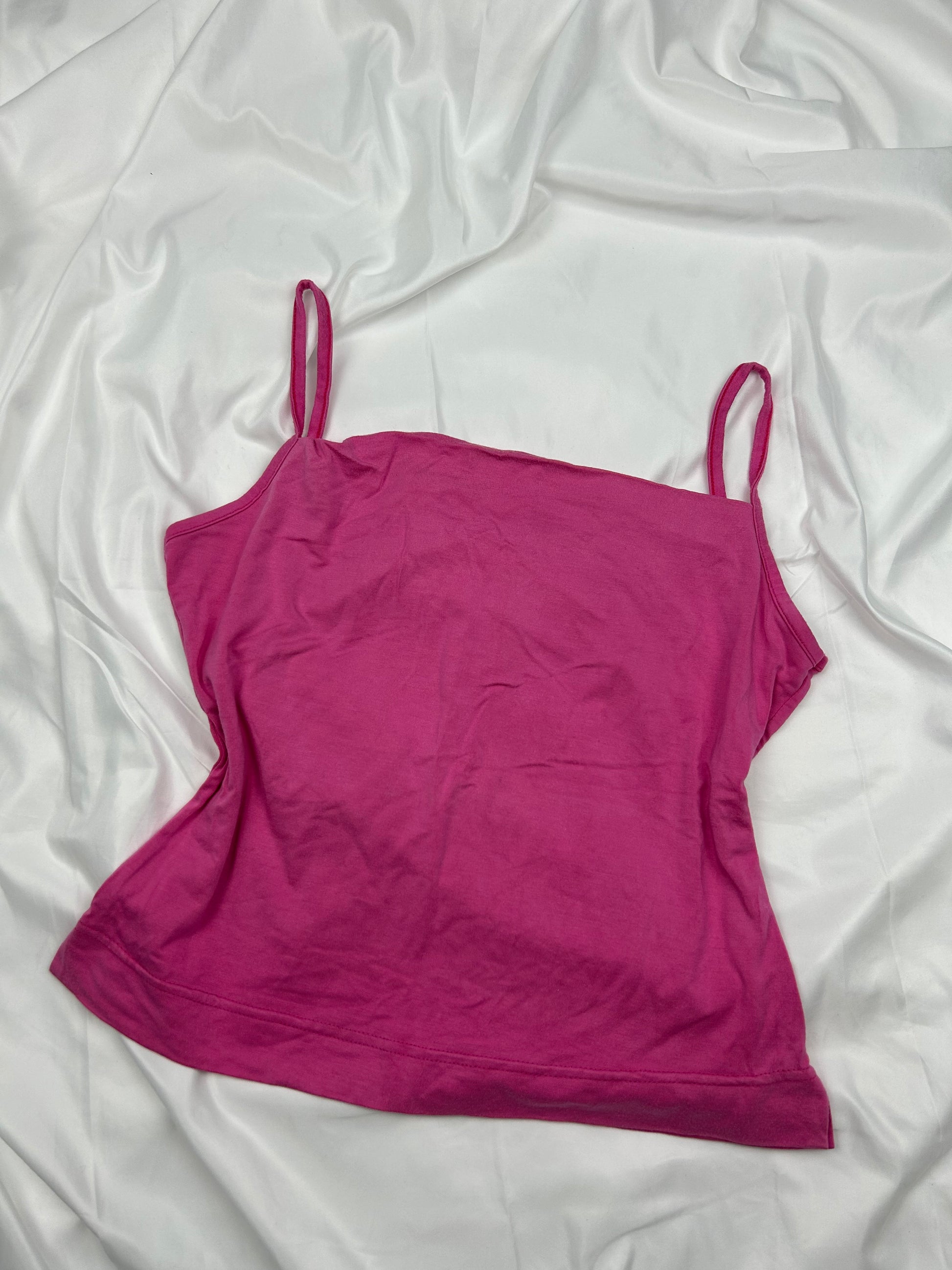 Pink stretchy cami top (S/M)