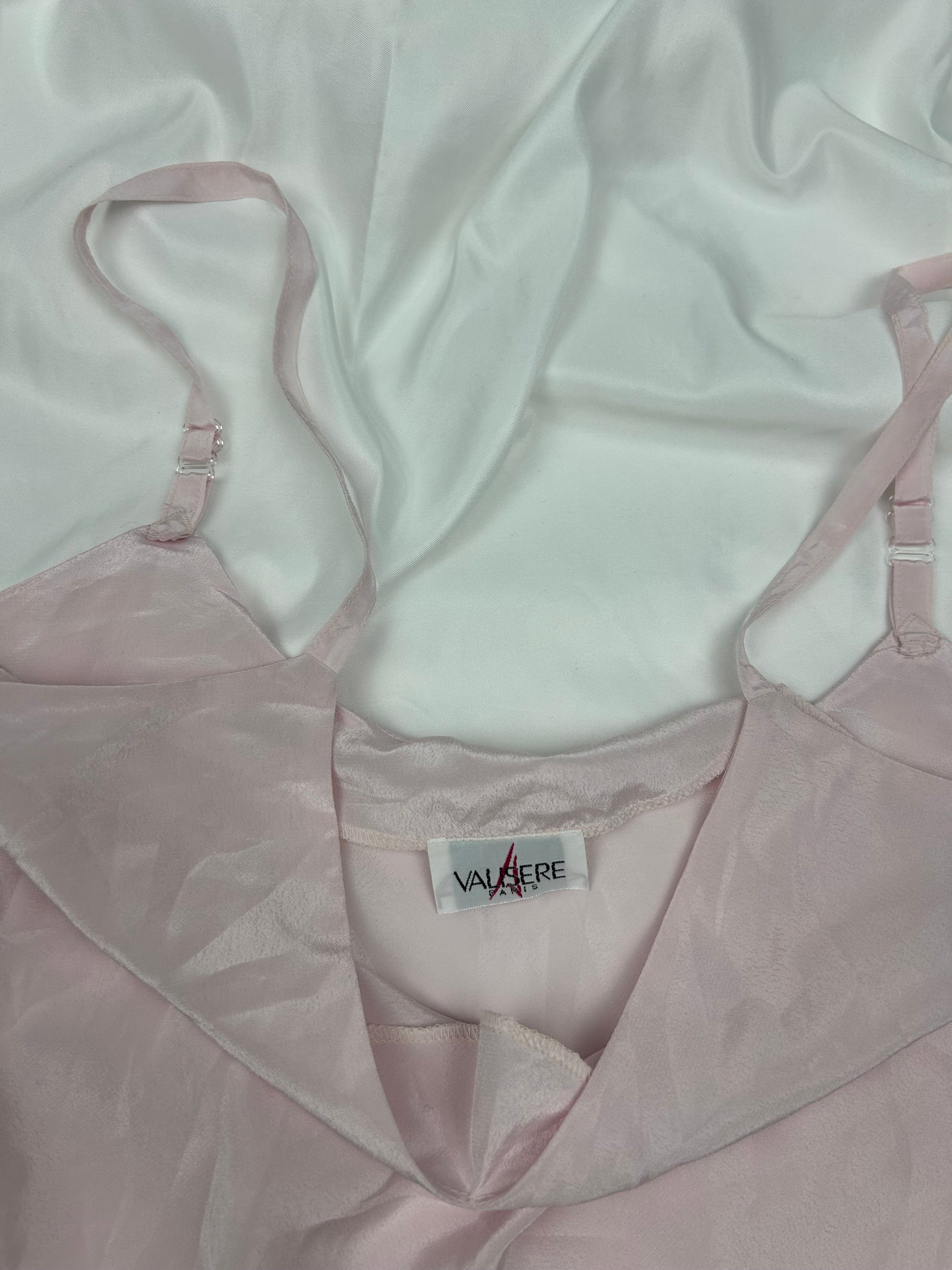 Baby pink babydoll satin  mini dress (L)