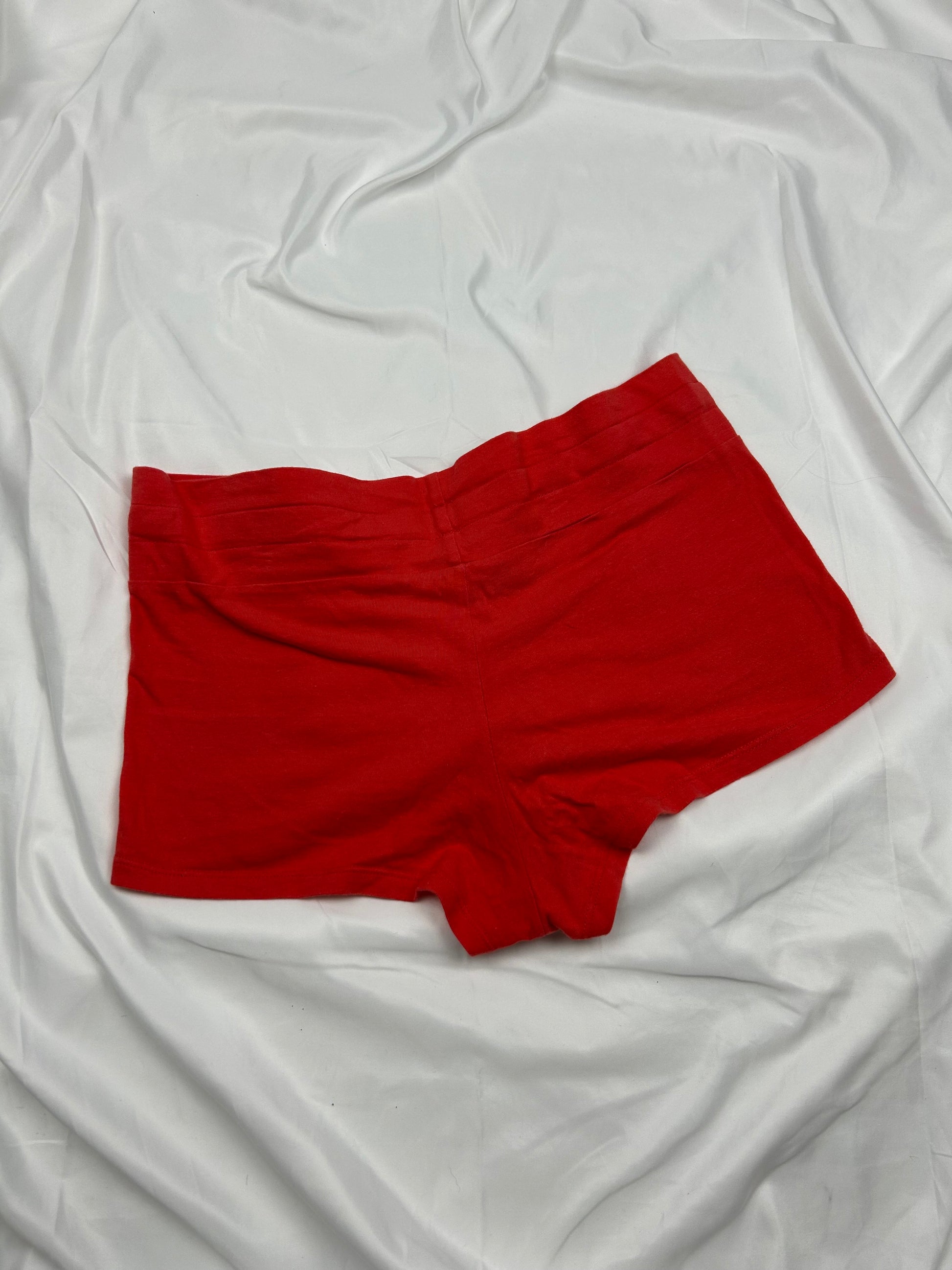 Orange low rise cotton mini short (S)