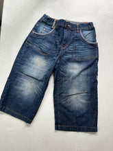 Load image into Gallery viewer, Navy blue baggy capri denim pants jorts y2k vintage (XS/S)