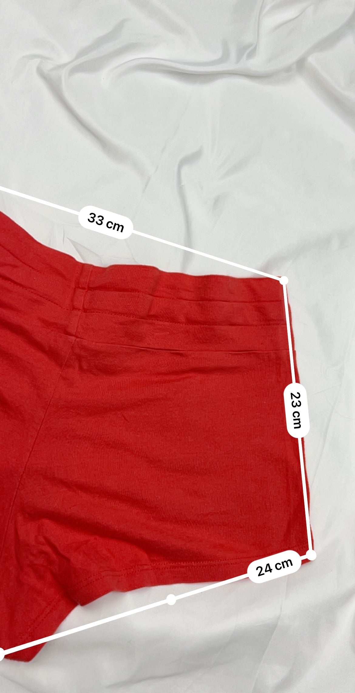 Orange low rise cotton mini short (S)