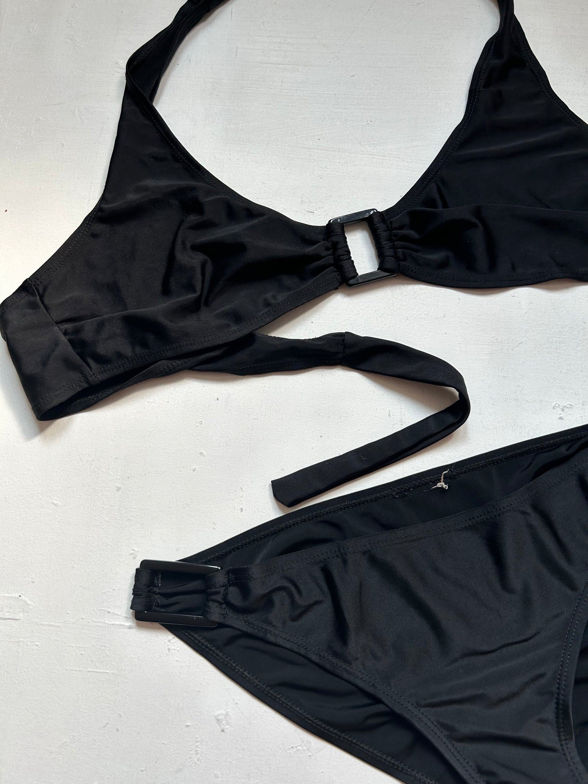 Black buckle ajustable bikini set (M)