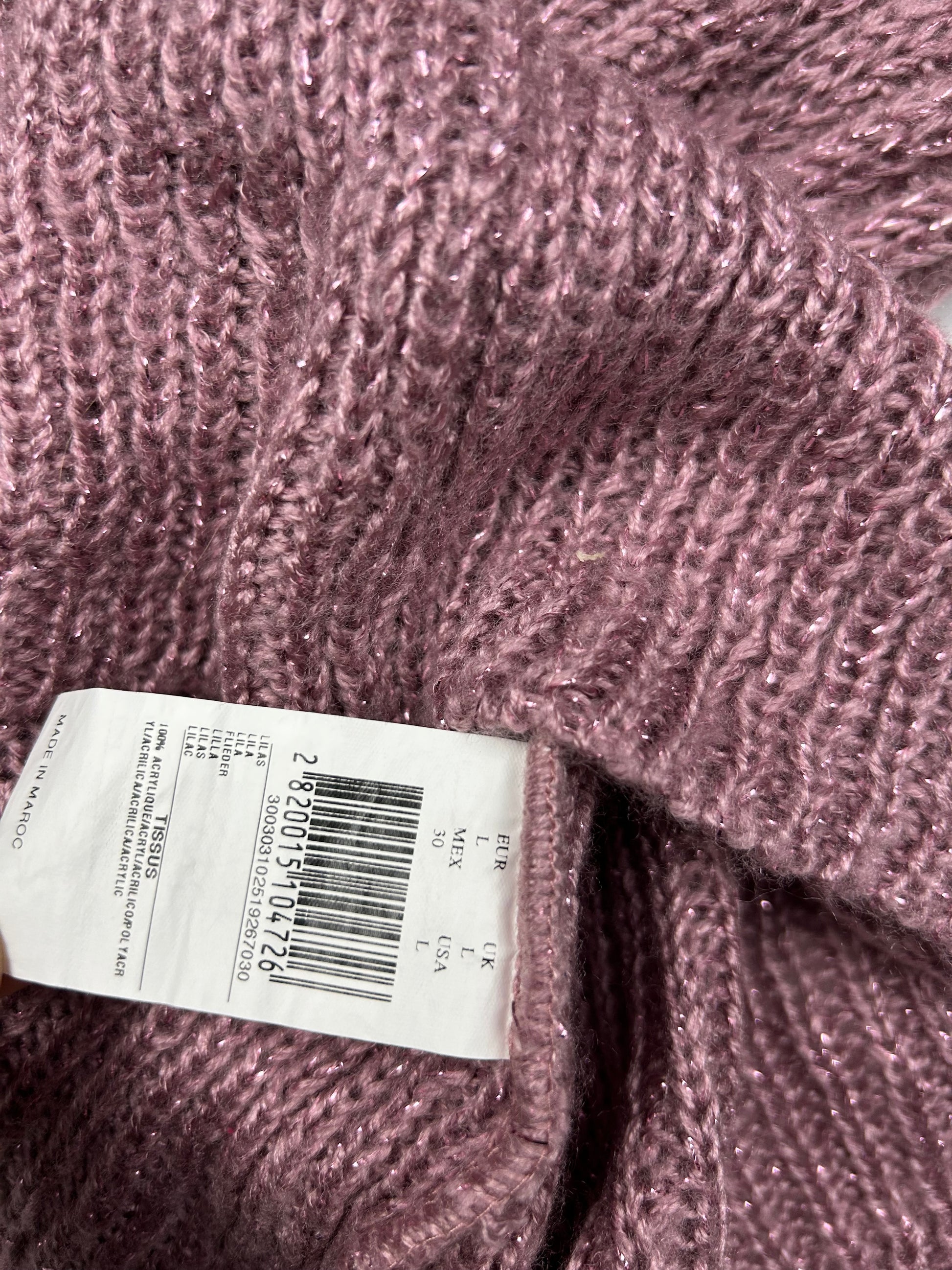 Purple mauve turtleneck knitter jumper (S/M)